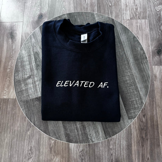 Elevated AF. Embroidered Sweater (MTO)